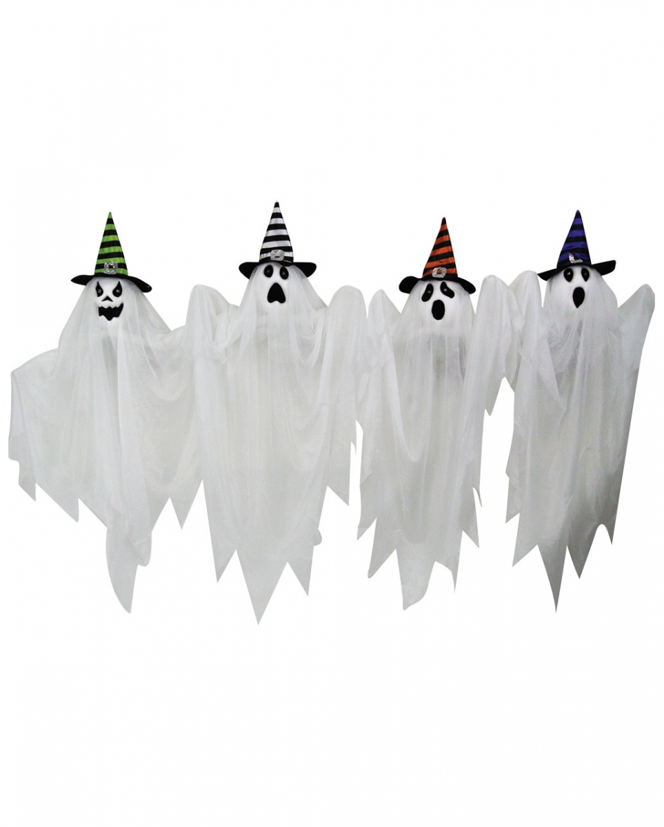 Spooky Halloween Geist mit Hexenhut 70cm