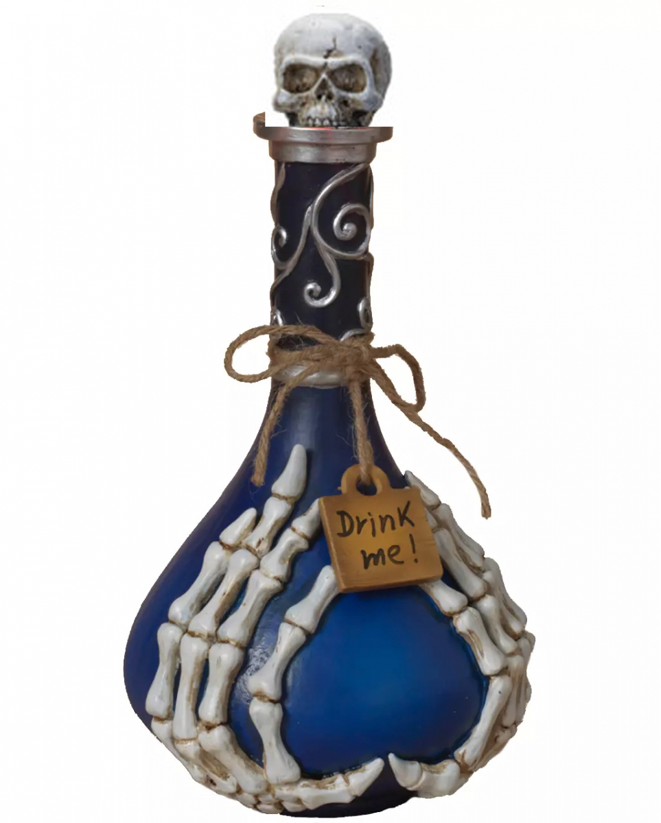 Halloween Giftflasche mit Totenkopf