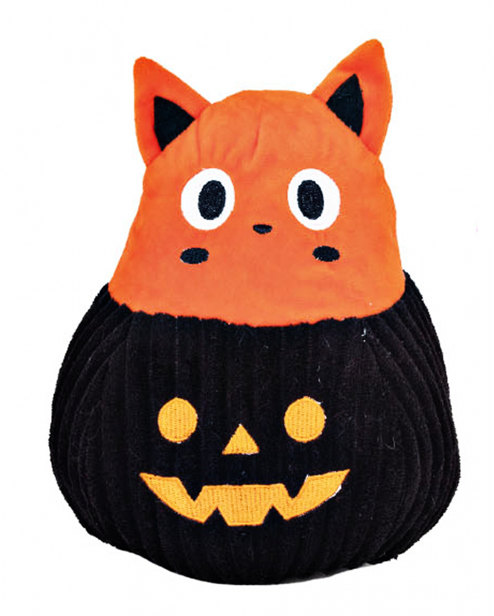 Halloween Hundespielzeug Kürbis mit Katze