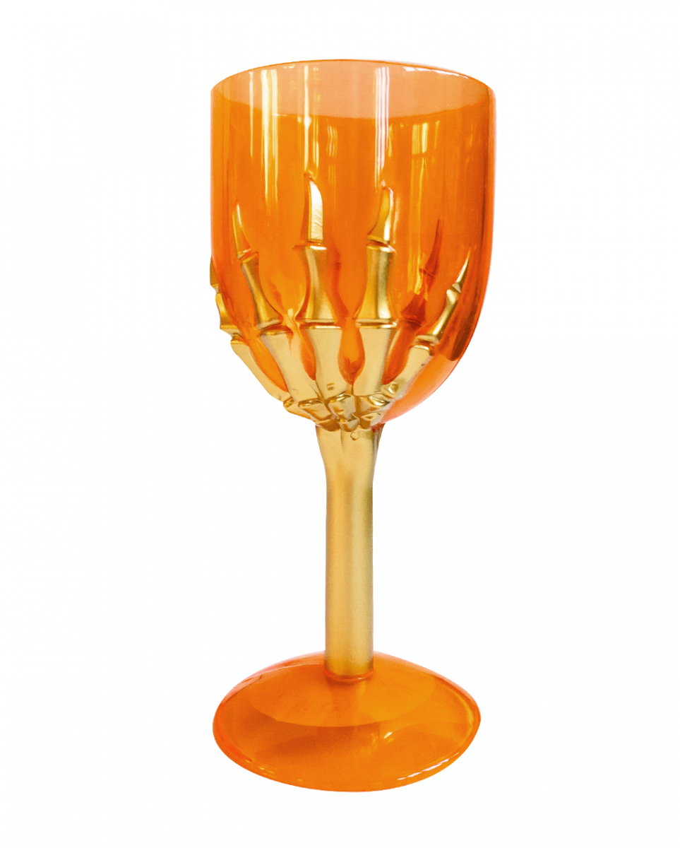 Halloween Kelch mit goldener Skeletthand