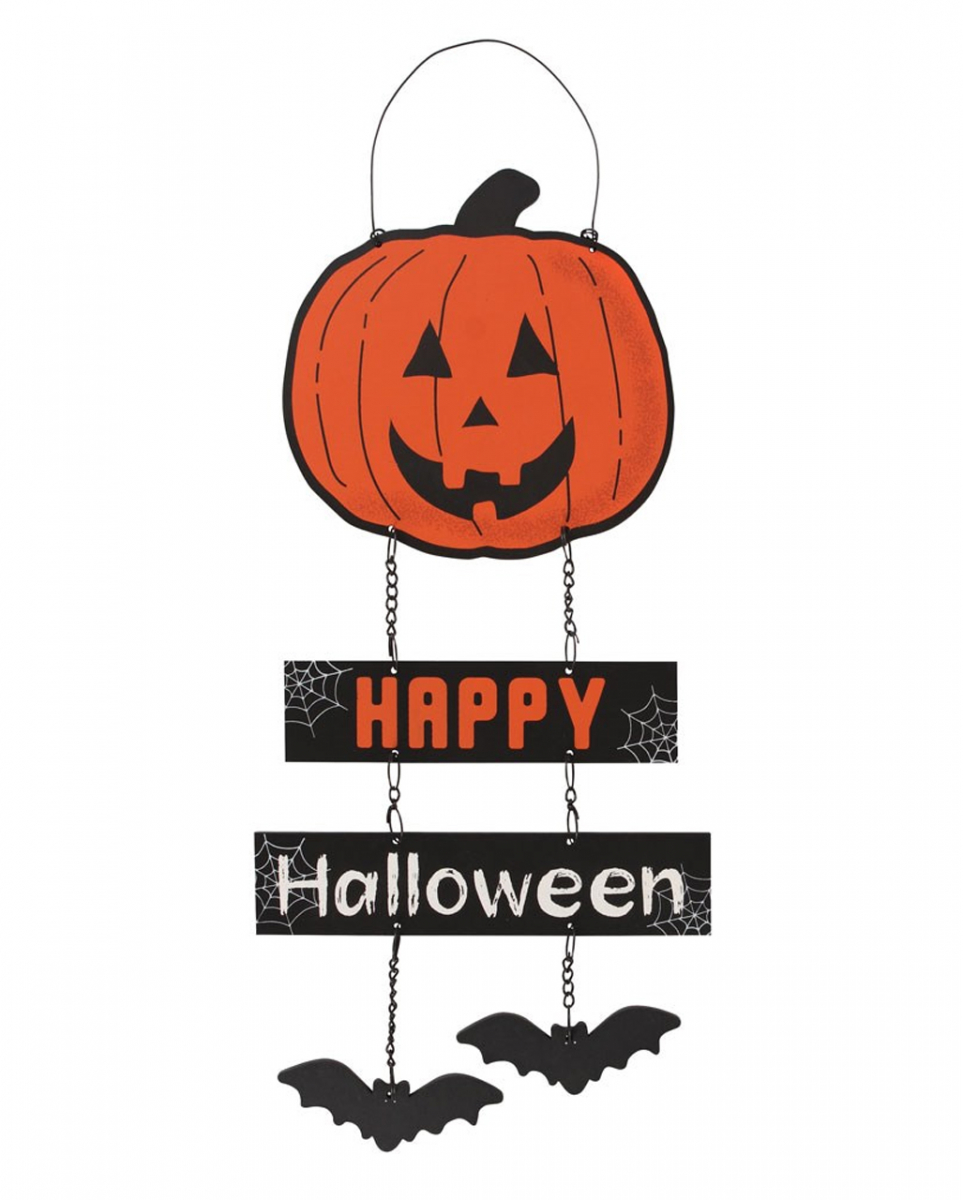 Happy Halloween Kürbis Hängeschild 30cm