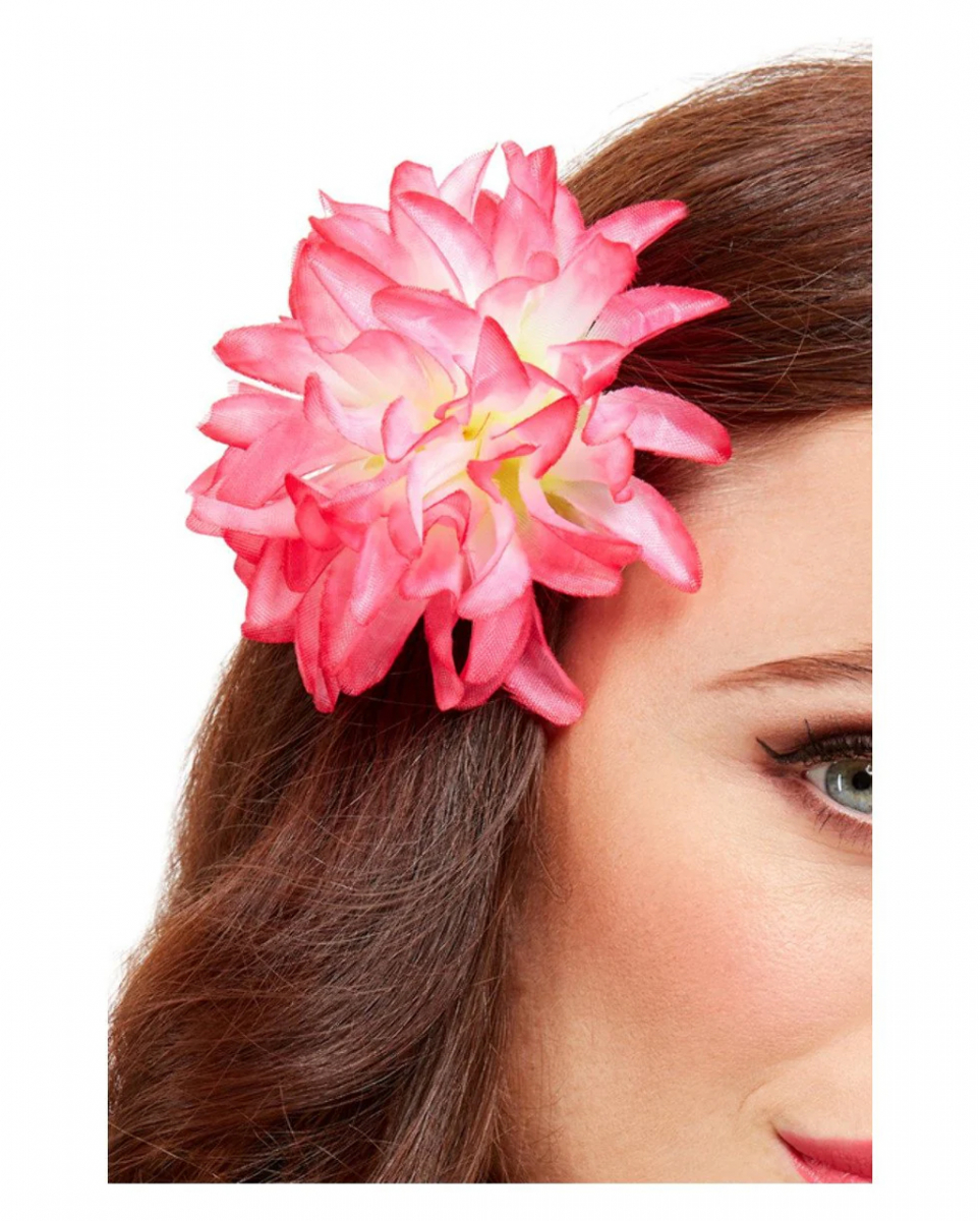Tropischer Blumen Haarclip Rosa