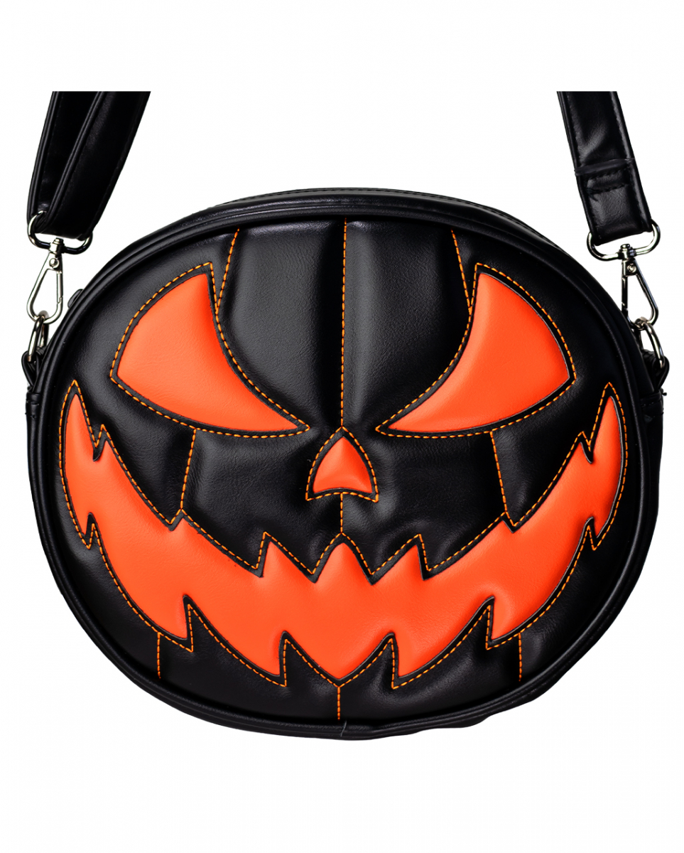 Jack O'Lantern Kürbis Handtasche Schwarz