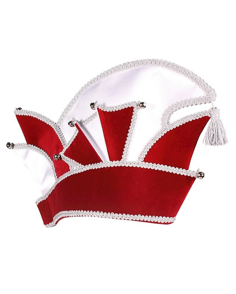 Karnevals Komiteemütze Deluxe in Rot-Silber 59