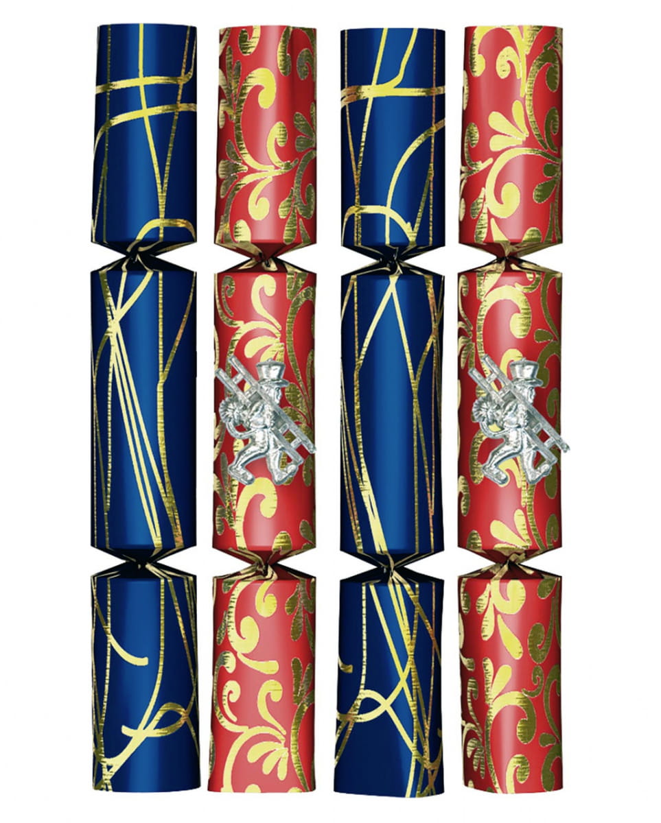 Knallbonbon rot-blau-gold 4er Pack