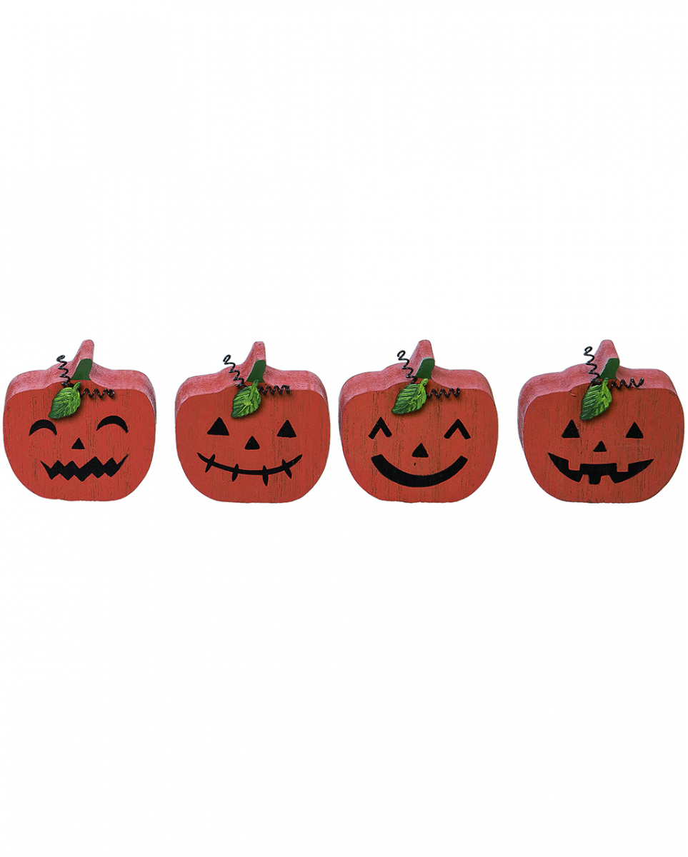 Mini Halloween Kürbis Holz Dekofigur 3cm