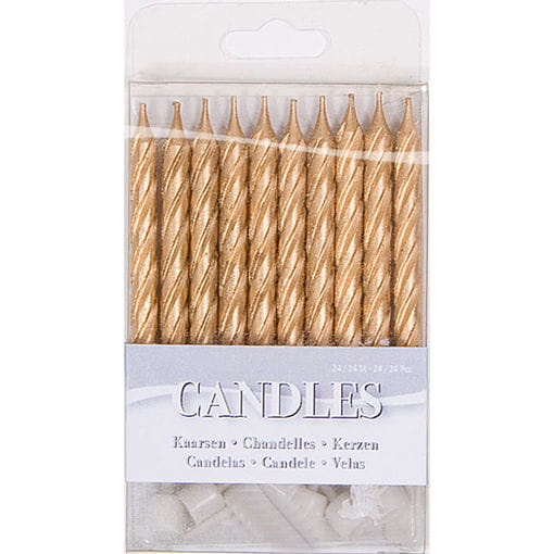 Mini Kerzen Gold 16 St.