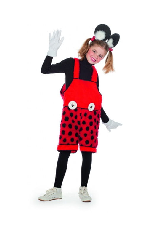 Rote Latzhose mit Punkten S/116