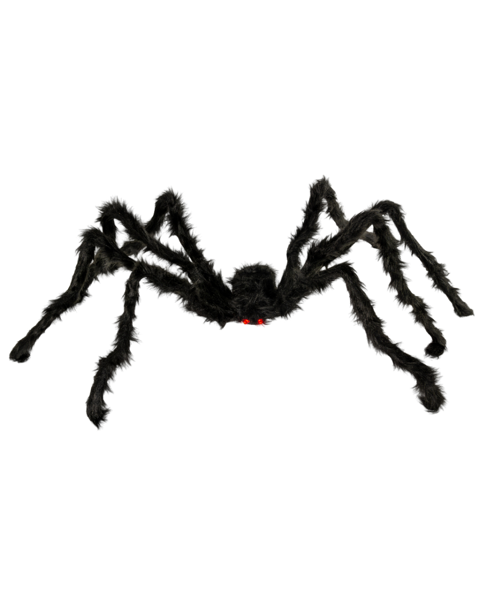 Schwarze Riesenspinne mit Rot Leuchtenden Augen 128cm