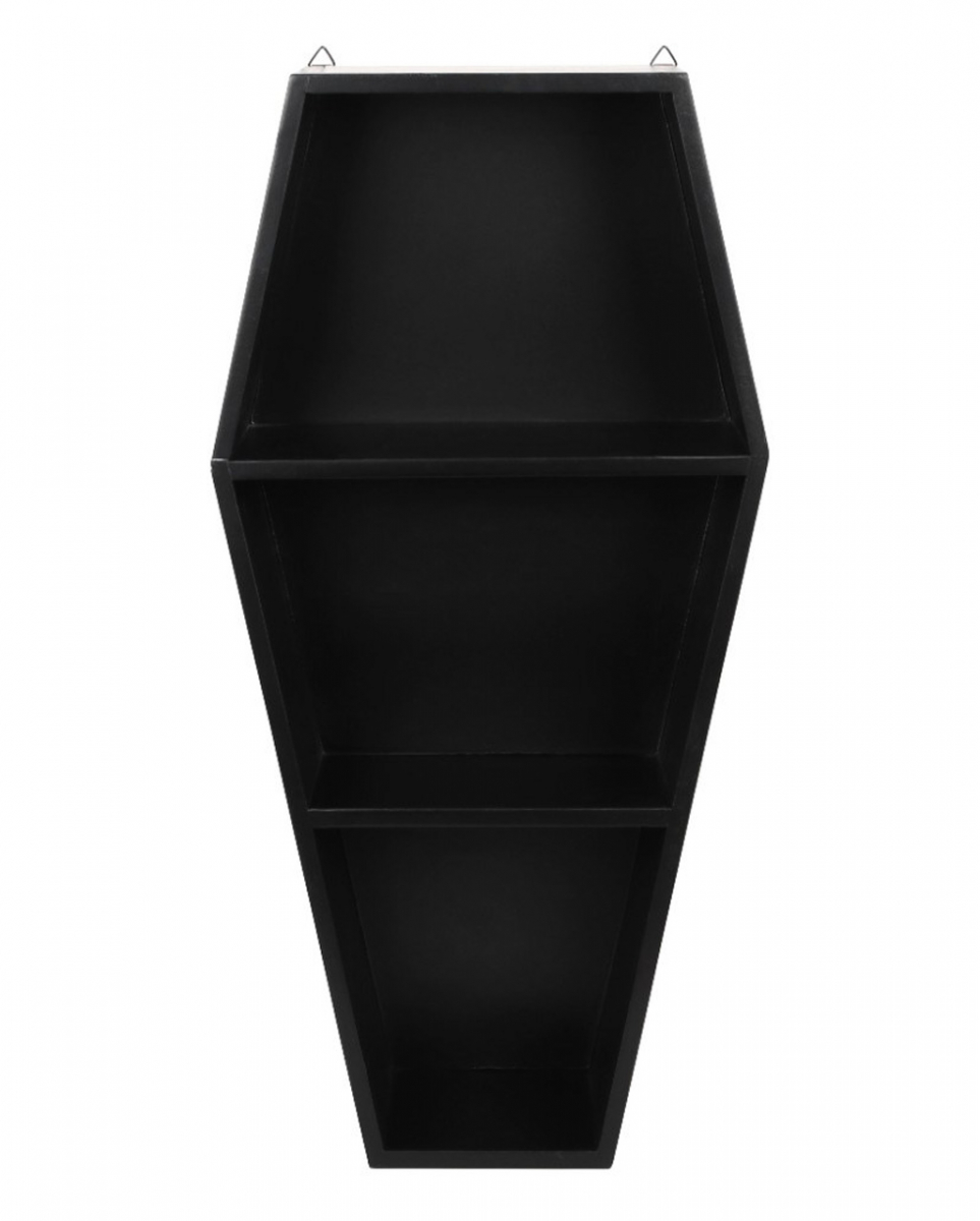 Schwarzes Gothic Sarg Regal 50cm
