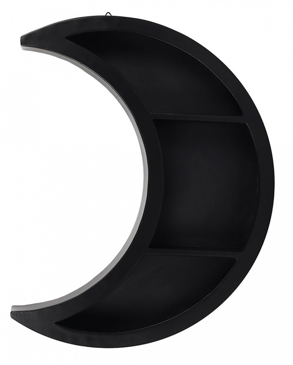Schwarzes Halbmond Wandregal 42cm