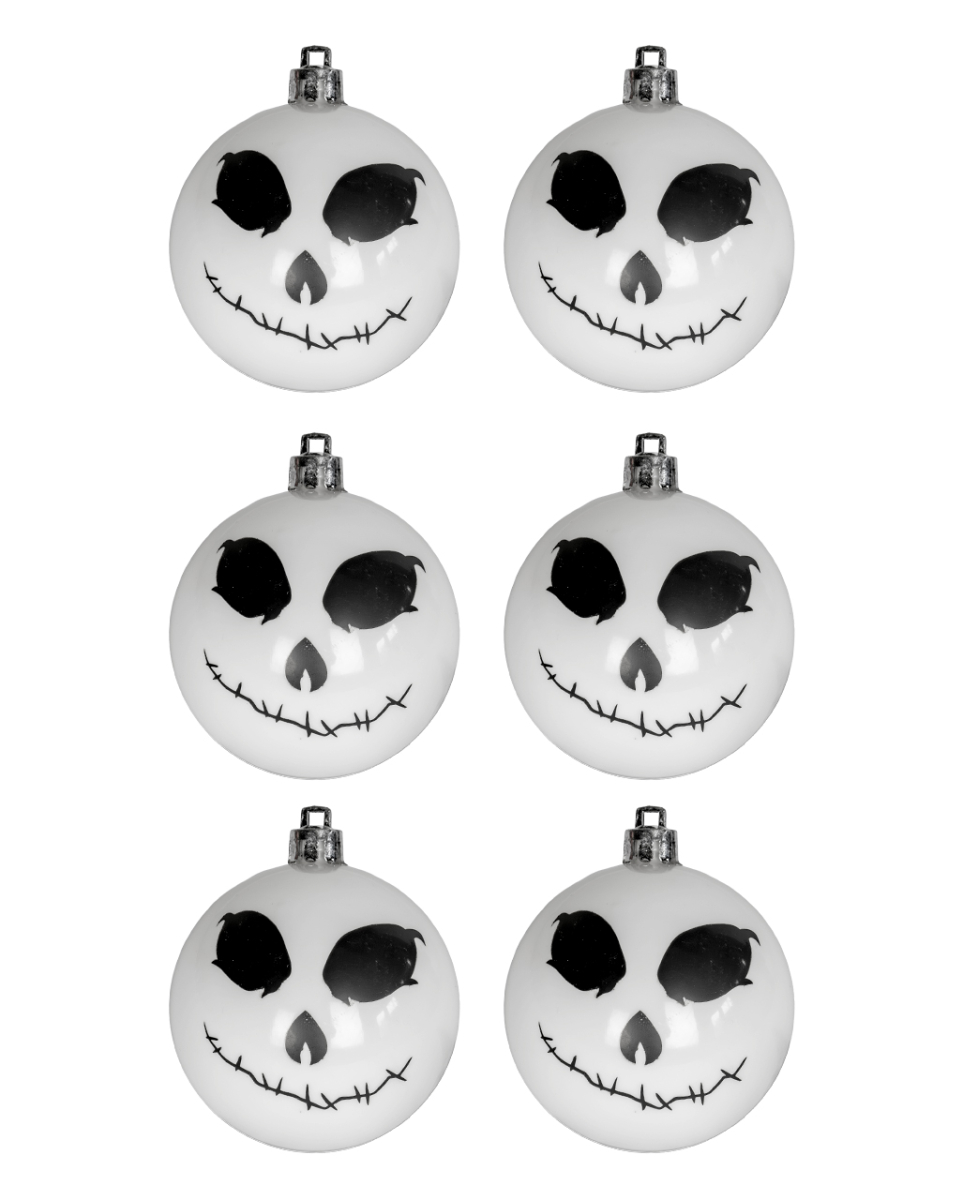 Skeleton Weihnachtskugeln Ø 6cm - 6 Stück