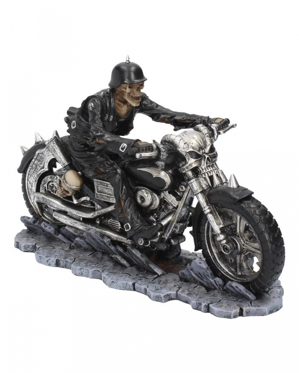 Skelett Biker auf Motorrad