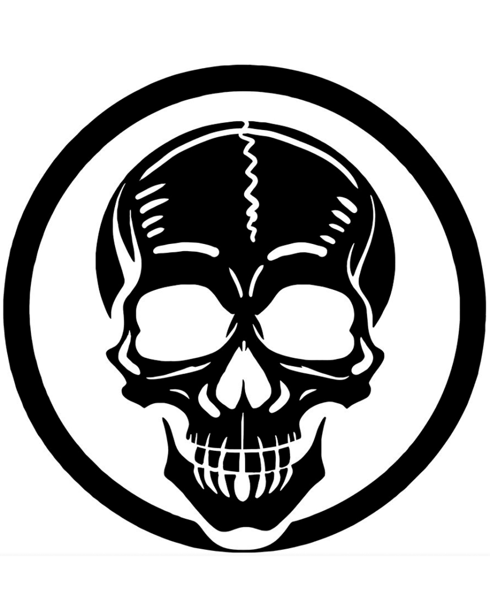 Skelett Dekoschablone für Lebensmittel 25cm