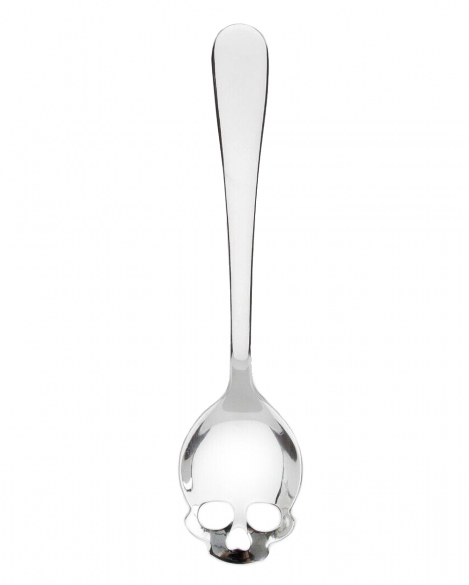 Spooky Totenkopf Zuckerlöffel Silber