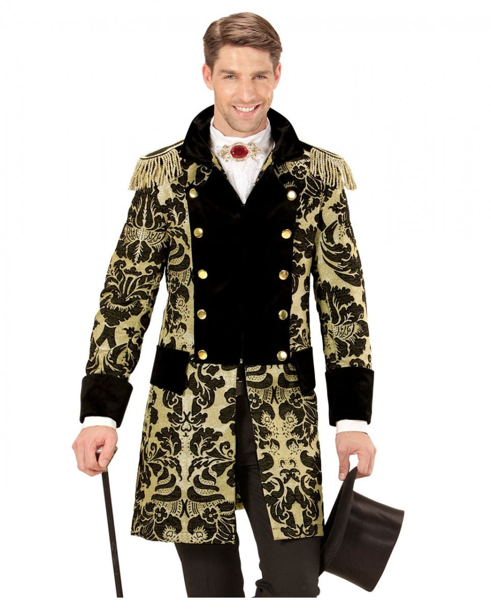 Venezianischer Frack schwarz-gold XL