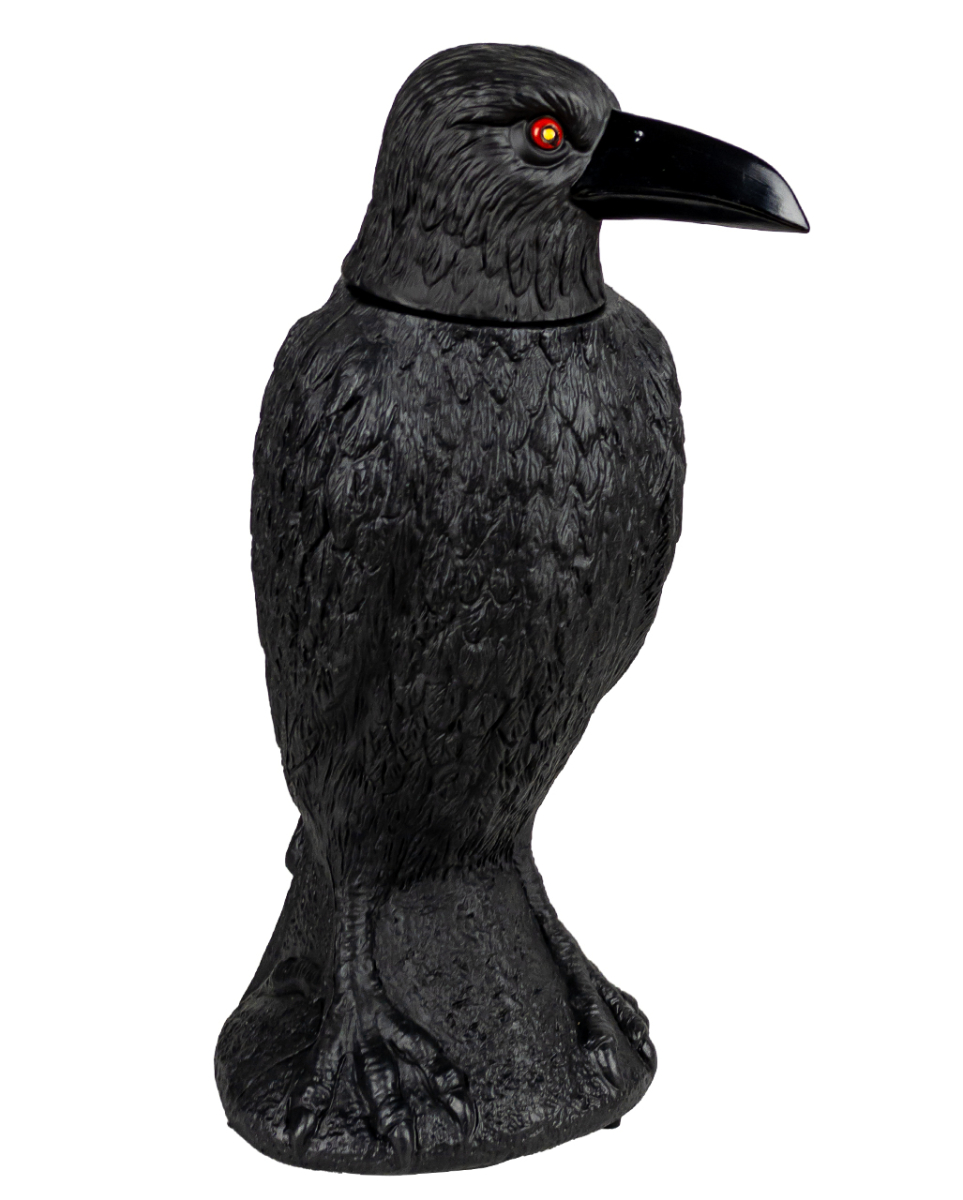 Verhexter Schwarzer Rabe mit Bewegung, Light & Sound 39cm
