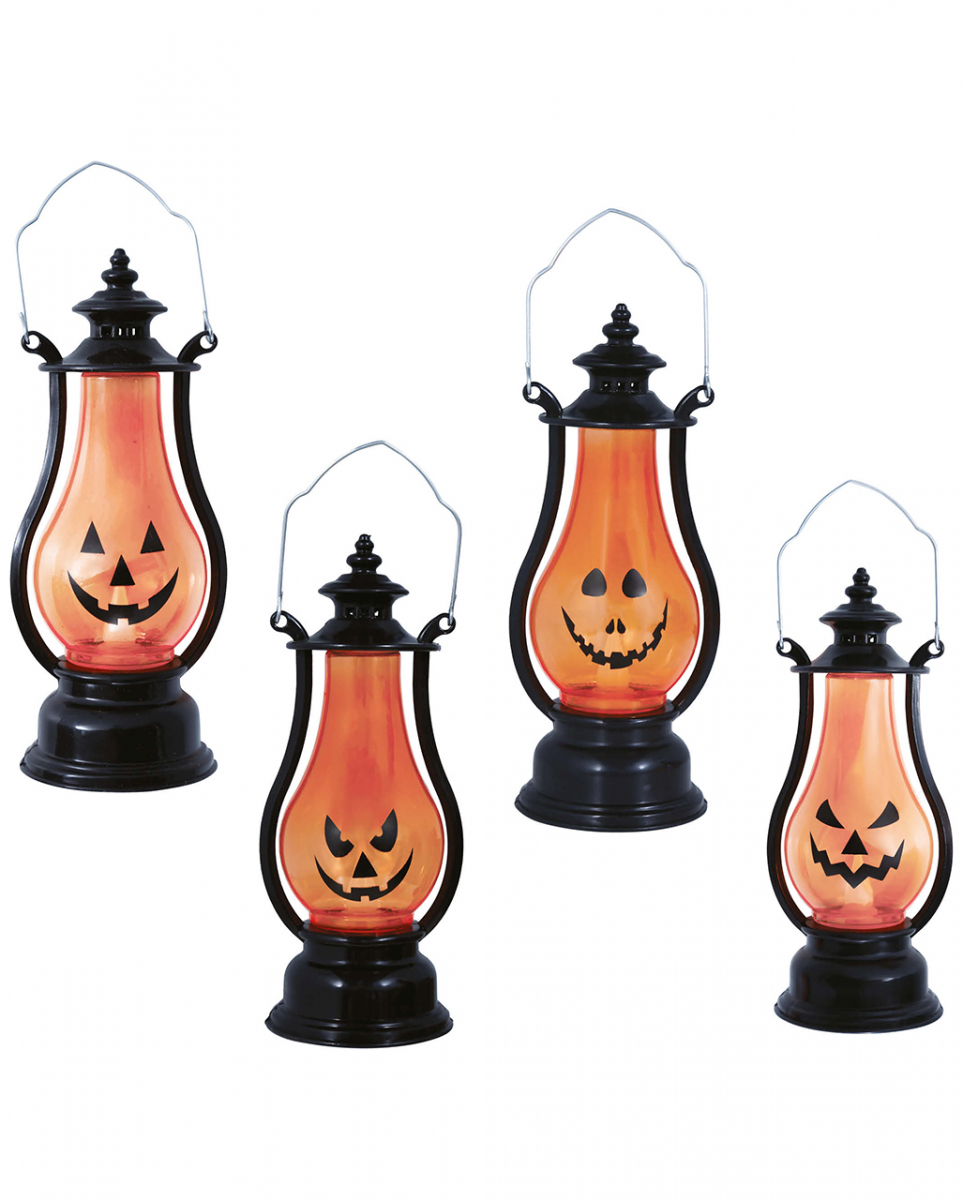 Vintage Kürbis Laterne mit LED 16cm 1 St.