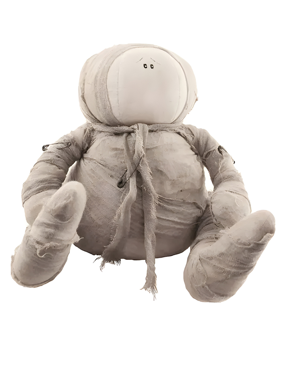 Vintage Mummy Figur aus Sackleinen 30cm