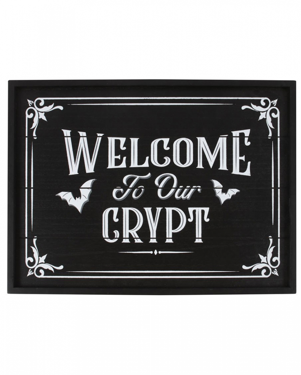 'Welcome to our Crypt' Wandbild 40cm