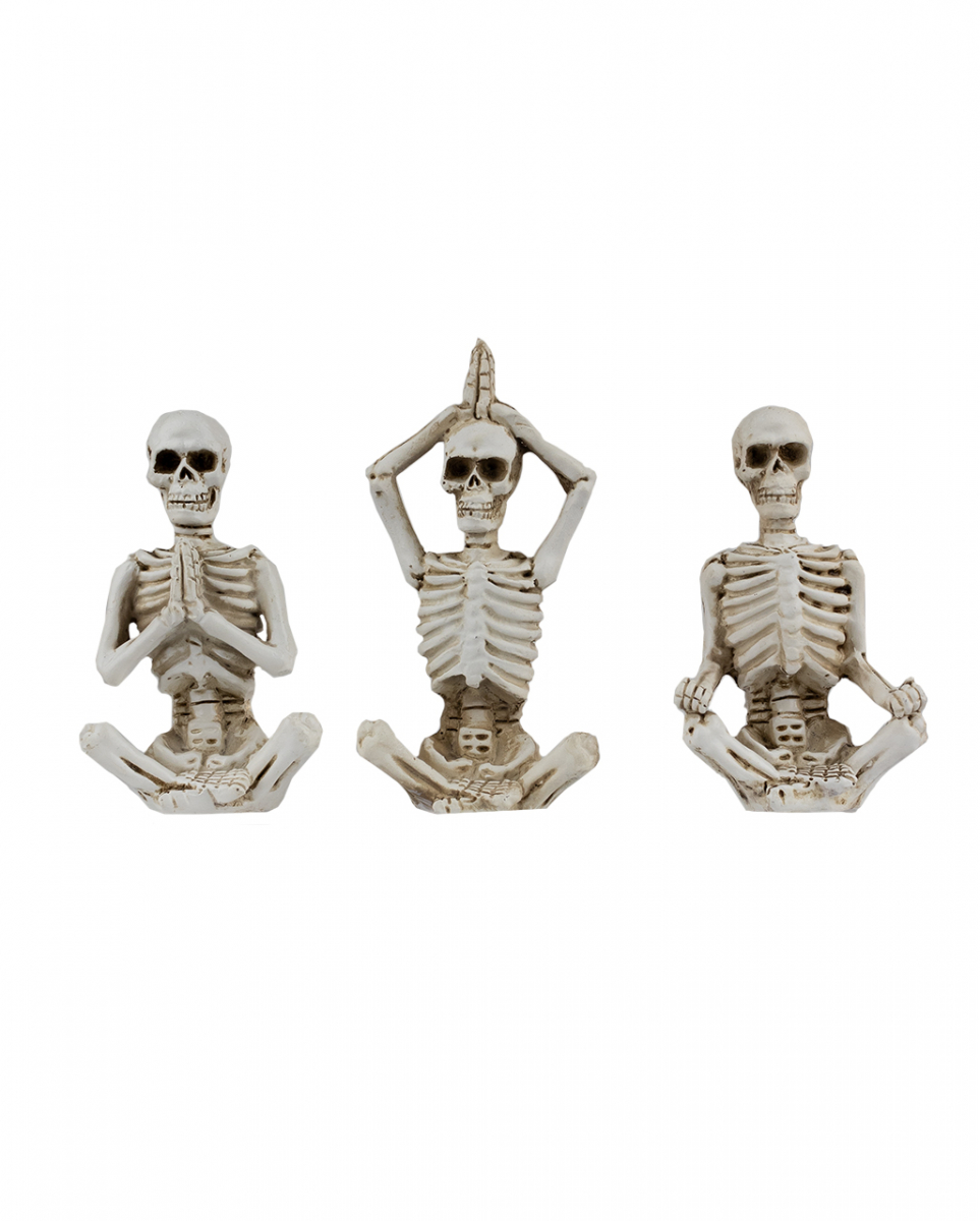 Yoga Skelett Figuren 3er Set 8cm