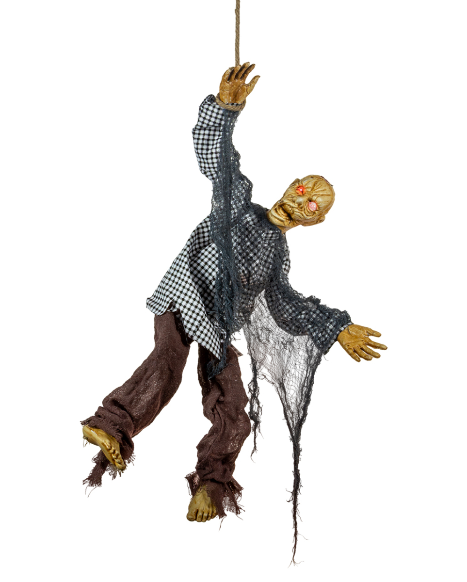 Zappelnder Zombie am Seil mit Light & Sound