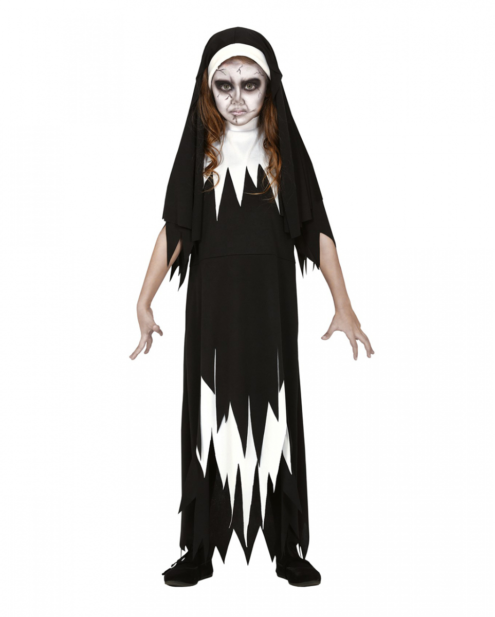 Zombie Nonne Kinder Kostüm Kleid M / 5-6 J