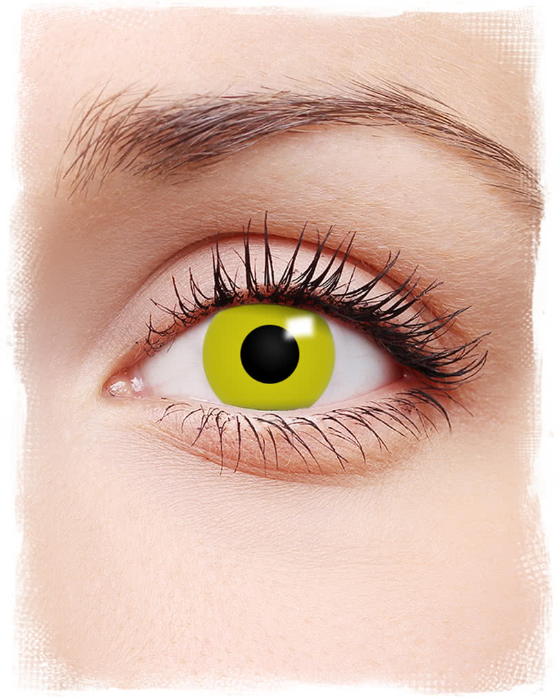 Kontaktlinsen gelbe Rabenaugen Motiv   Gelbe Raben Motivlinsen