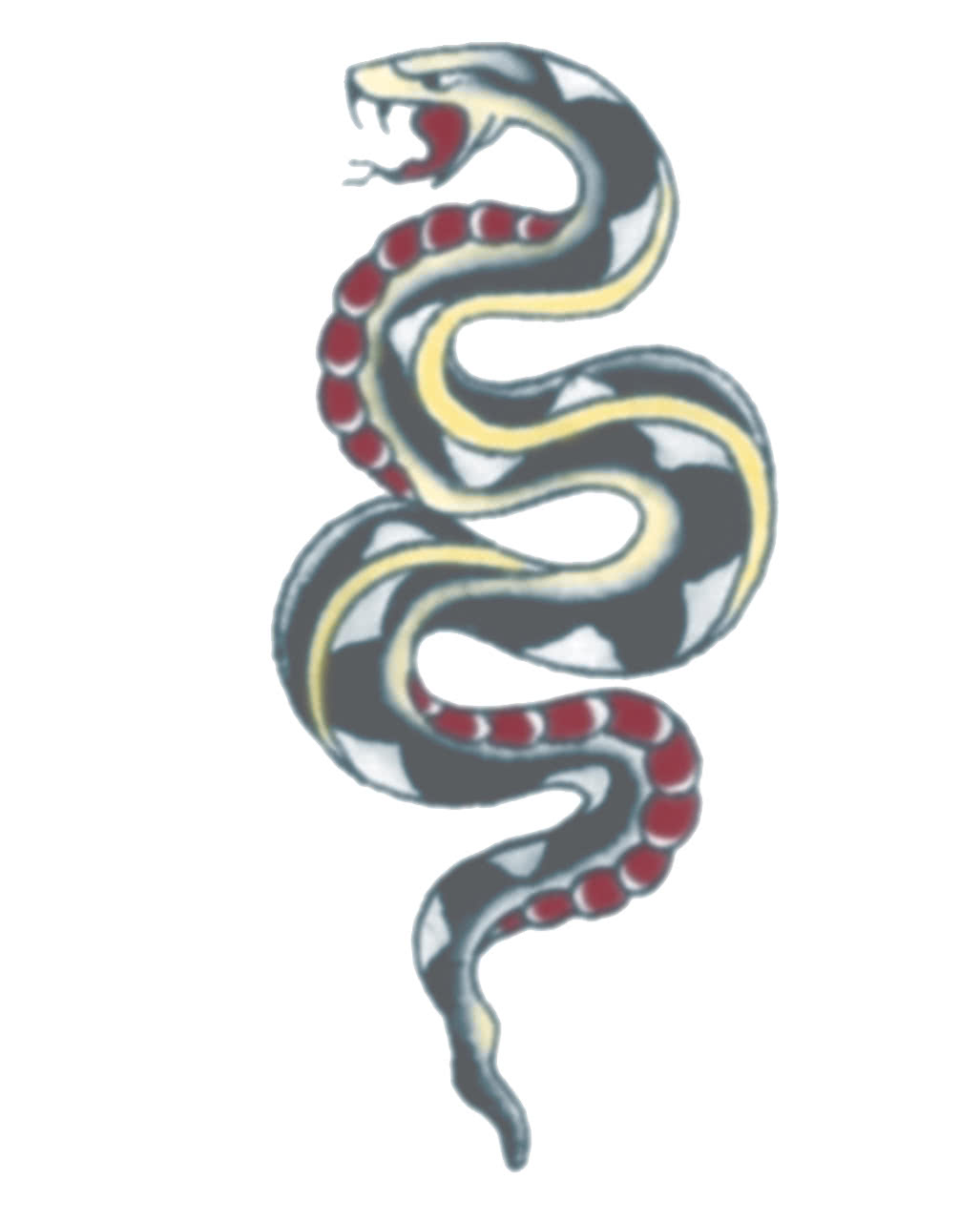 Schlangen Tattoo Klebetattoos als Kostümzubehör