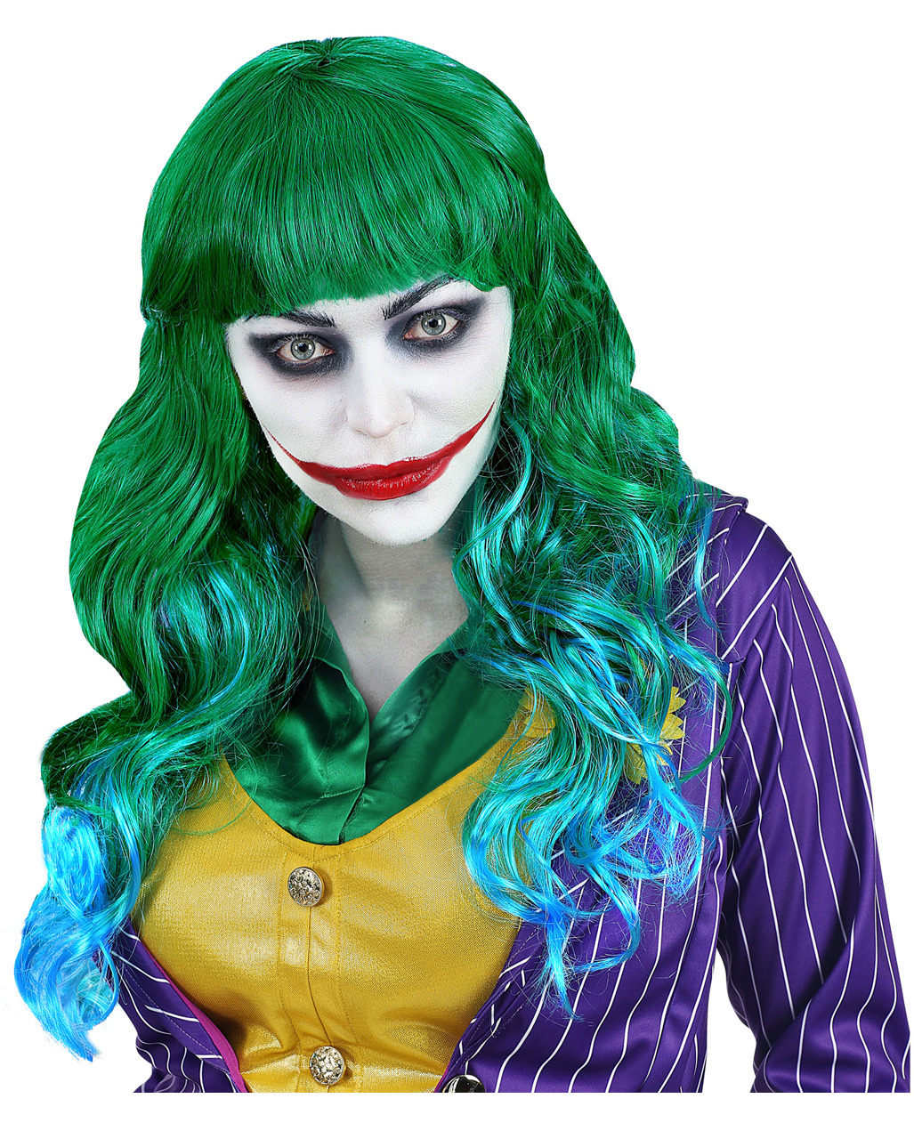 Evil Joker Damenperücke  Halloween Perücken kaufen