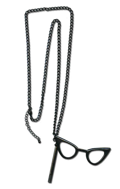 Halskette mit Cat Eye Brille -Hipster Halskette-Girly Kette