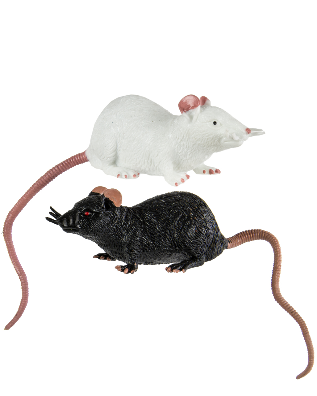 Stretch Ratte 23 cm - Schwarz / Weiß als Knet-Tier