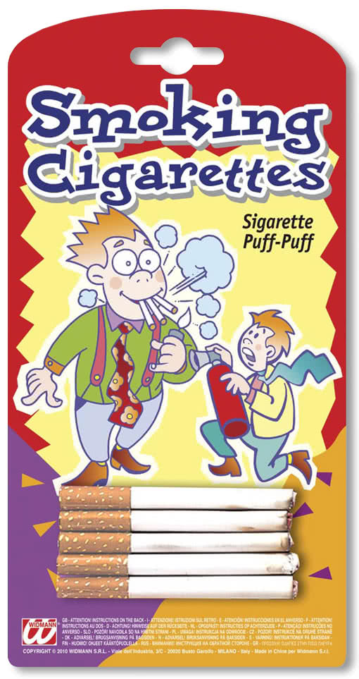 Zigaretten Set mit Raucheffekt als Scherzartikel