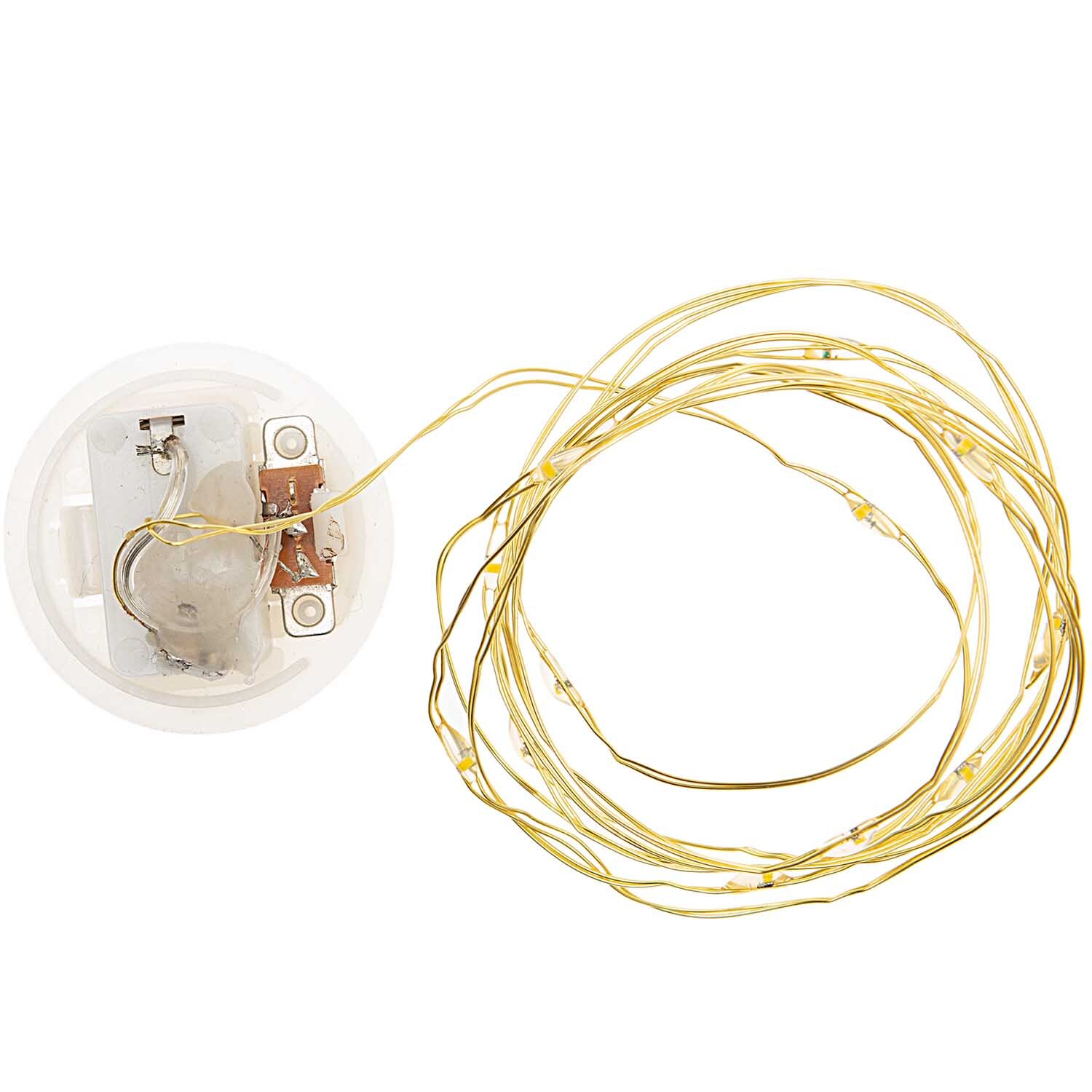 Rico Design LED-Lichterkette für Dekohaube gold 1,50m 15 Lichter