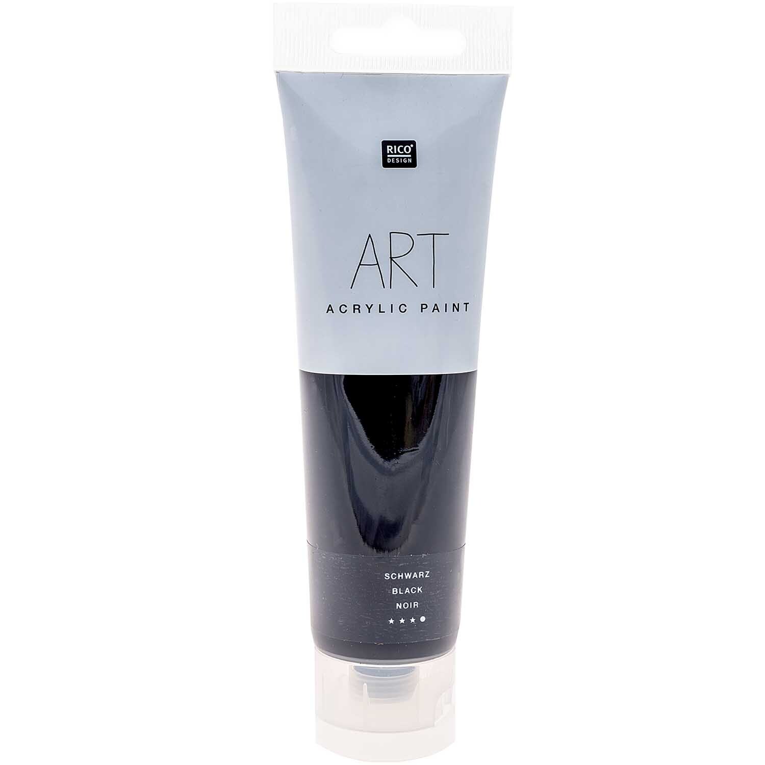 Rico Design ART Künstler Acrylfarbe 100ml Schwarz