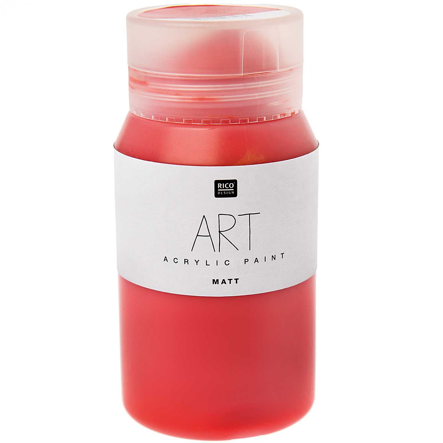 Rico Design ART Künstler Acrylfarbe matt 500ml Rot
