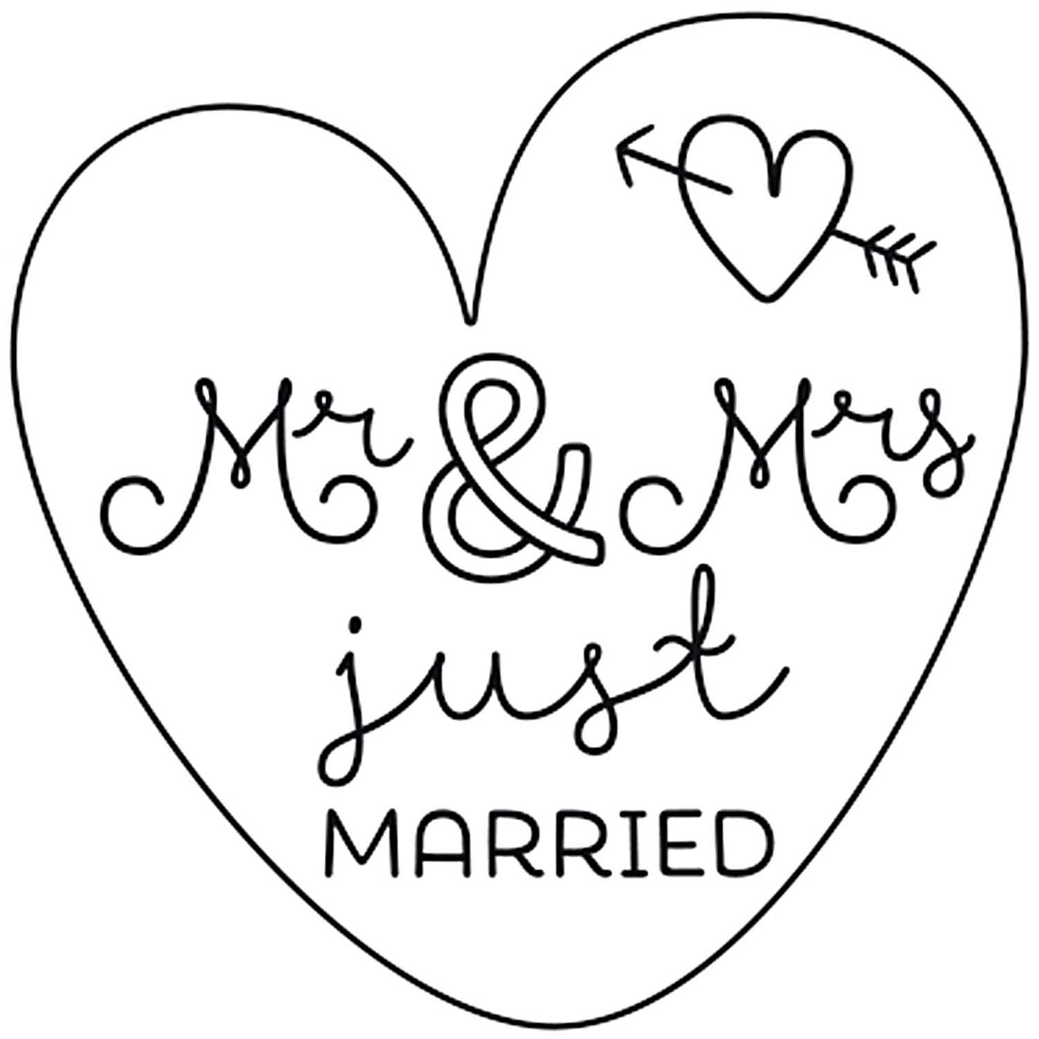Rico Design Stempel Mr.& Mrs. rund 3,5cm