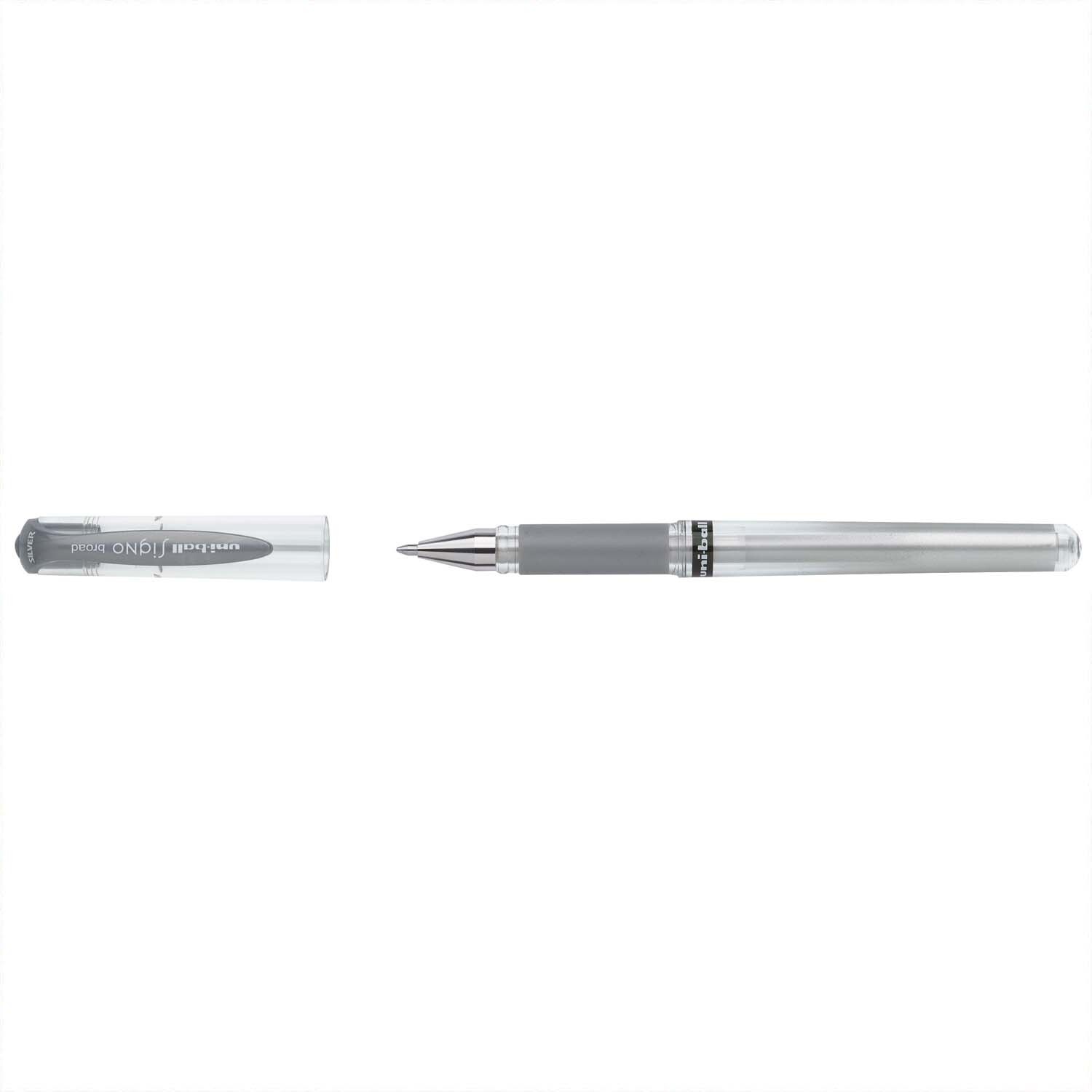 Faber Castell Uni-Ball Signo Broad UM-153 Gelroller 1mm Silber