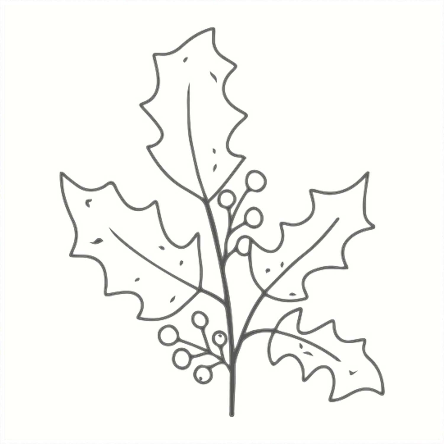 May&Berry Stempel Ilexzweig weiß 45x45mm