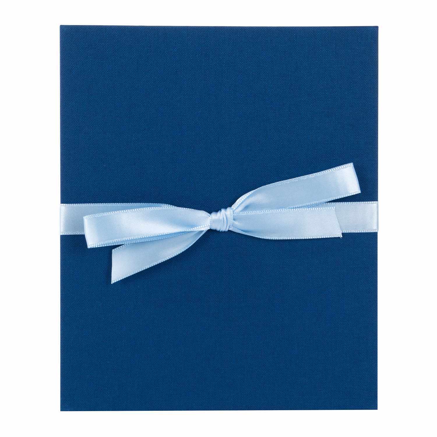 goldbuch Leporello 15,5x19cm für 10 Fotos schwarze Seiten Blau