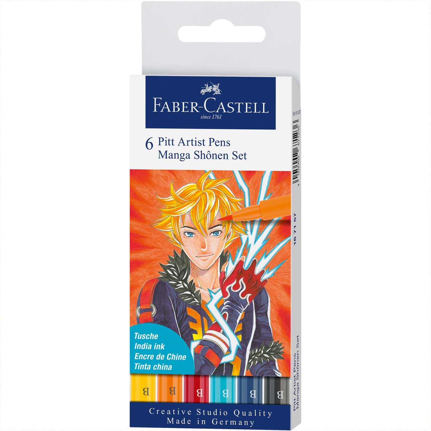 Faber Castell Pitt Artist Pen Manga Shônen Tuschestift-Set
