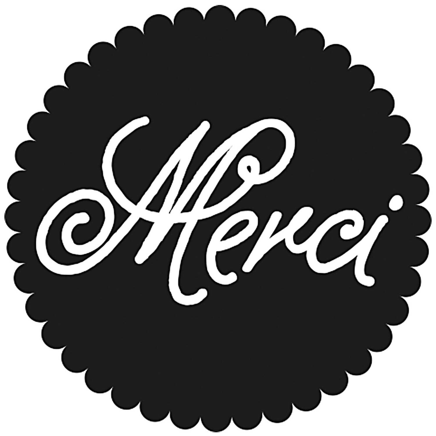 Rico Design Stempel rund Merci 3,5cm