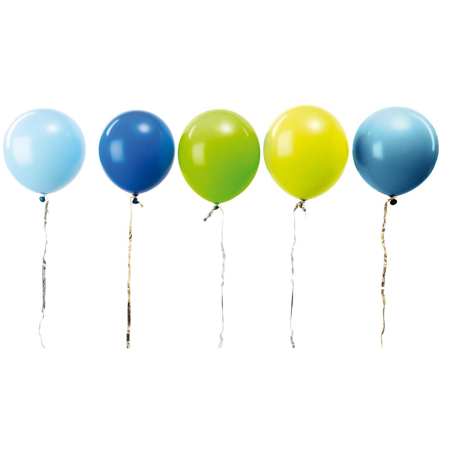 Rico Design Luftballon Mix aqua 30cm 12 Stück