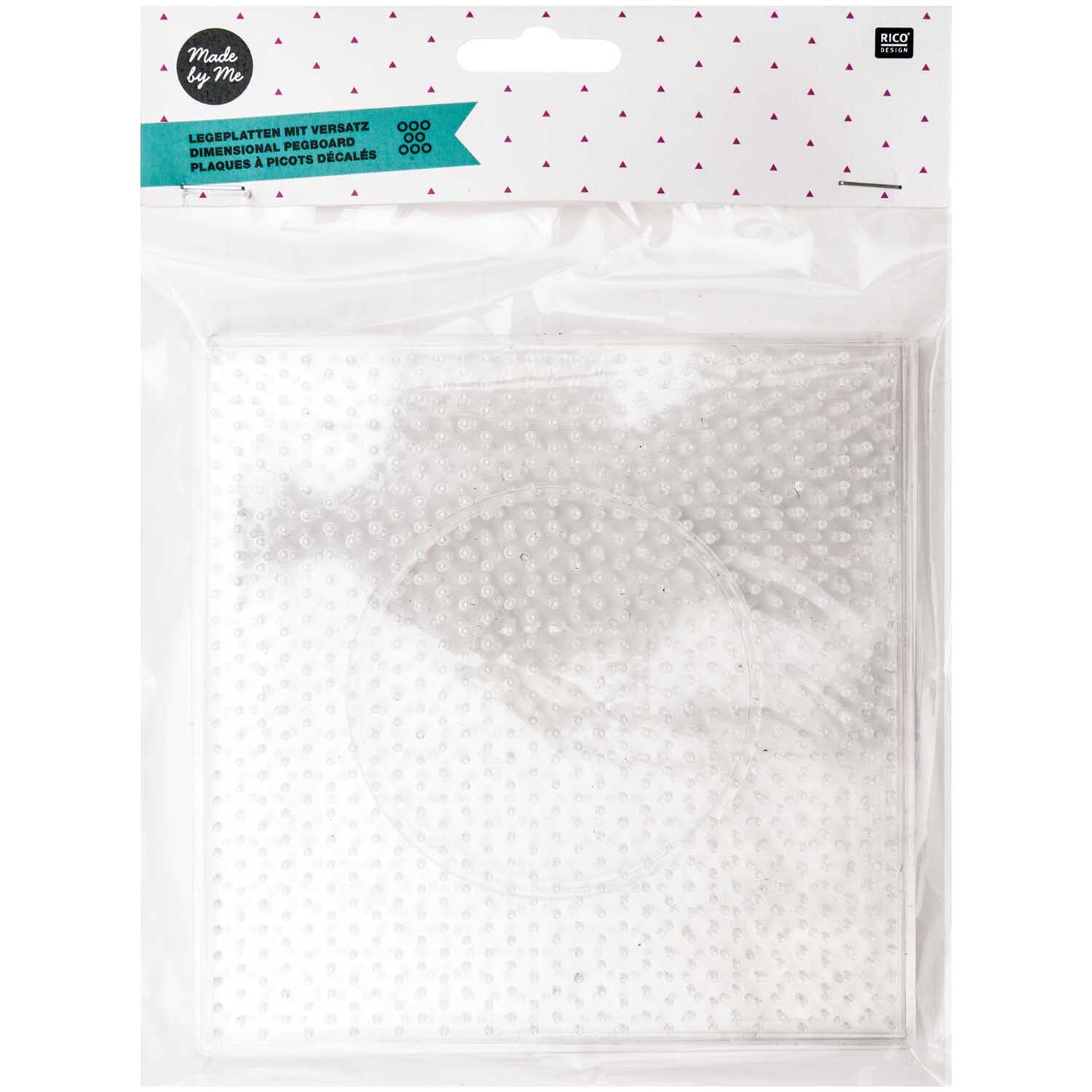Rico Design Bügelperlen Legeplatte 15x15cm eckig 2 Stück
