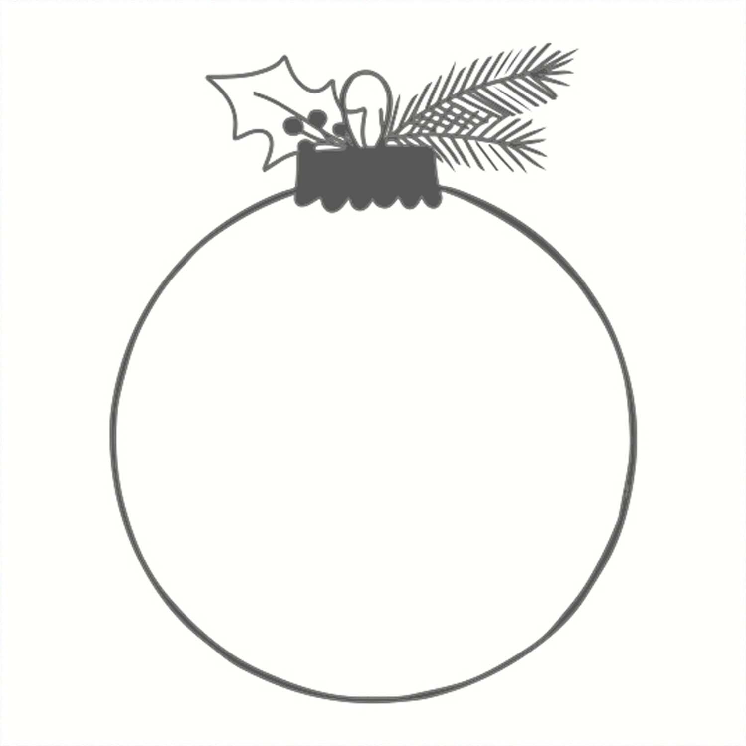 May&Berry Stempel Weihnachtskugel weiß 45x45mm