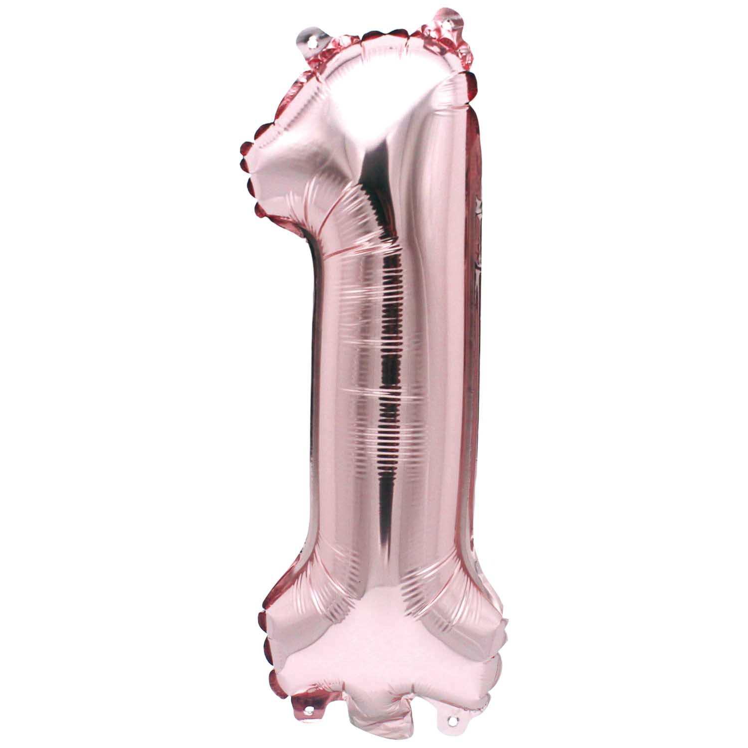 Rico Design Folienballon Zahl rosa 36cm 1