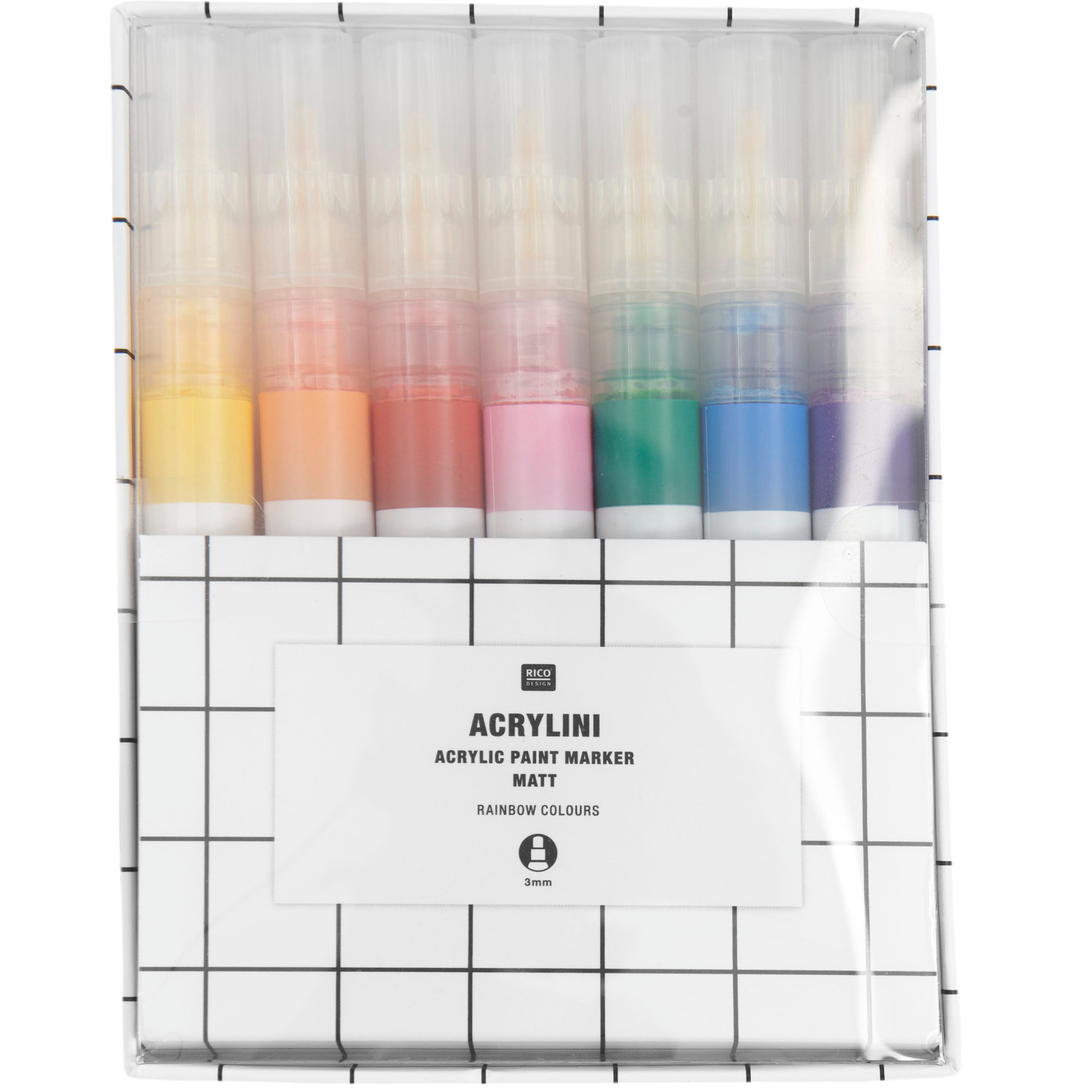 Rico Design Acrylini Marker Set Rainbow Colours Rainbow Colours