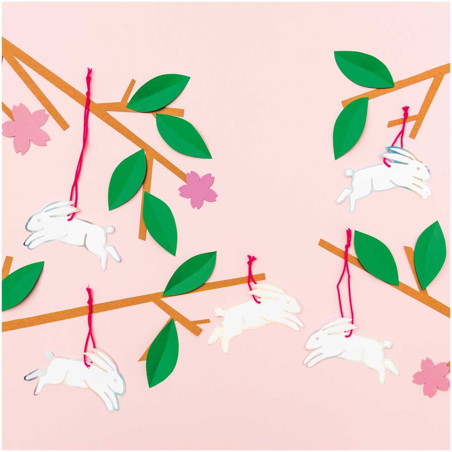 Rico Design Paper Poetry Papieranhänger Hasen 8 Stück