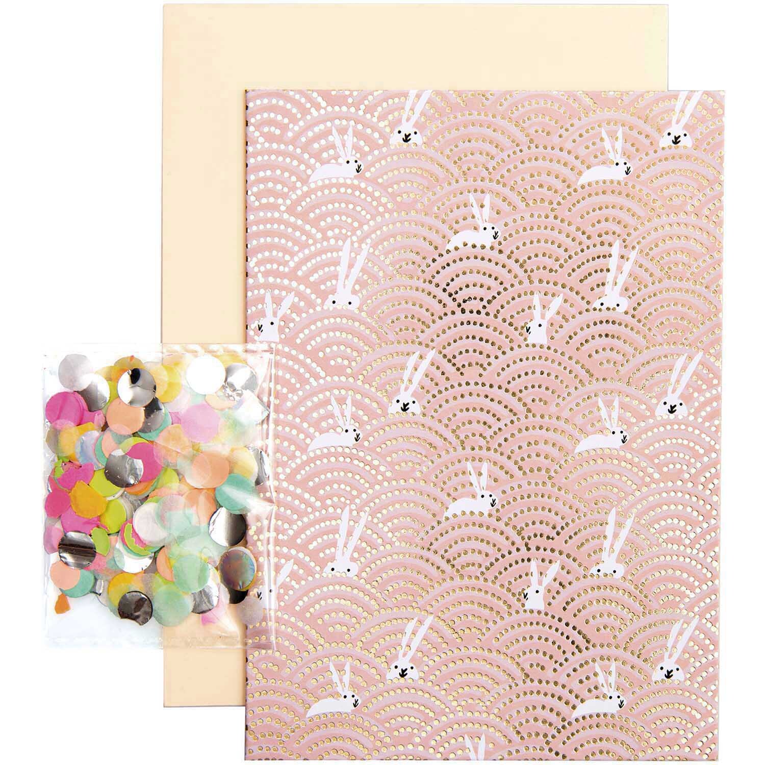 Rico Design Paper Poetry Grußkartenset Bunny Hop Hasen im Feld