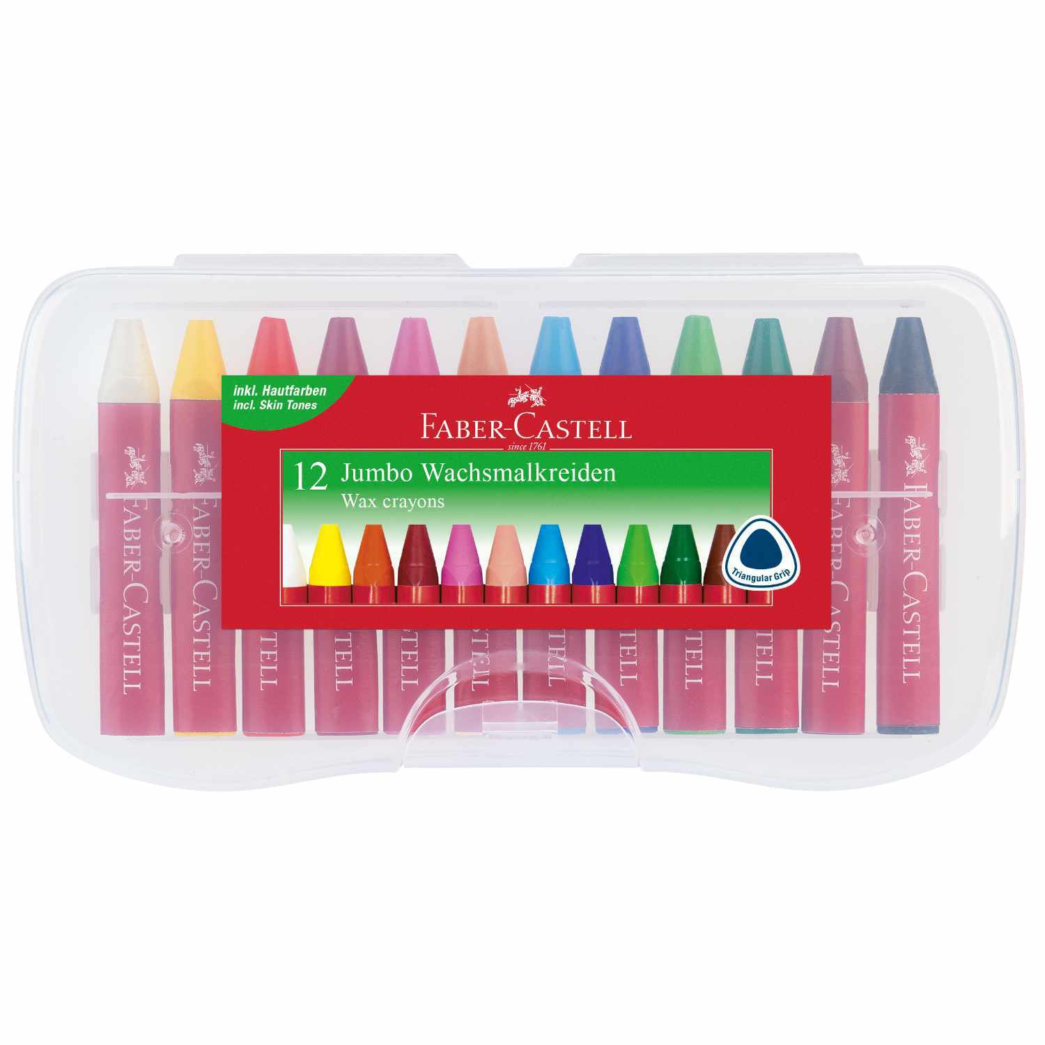 Faber Castell Wachsmalkreide Jumbo Box Mehrfarbig
